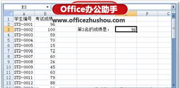 excel LARGE函数 通过Excel提供的LARGE函数选择第N个最大值的方法