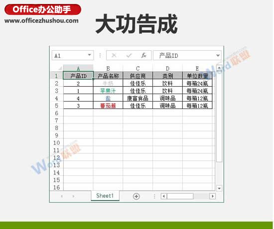 excel单元格字体颜色 按Excel单元格中的字体颜色对表格数据进行排序