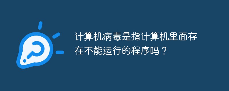 计算机病毒是指计算机里面存在不能运行的程序吗?