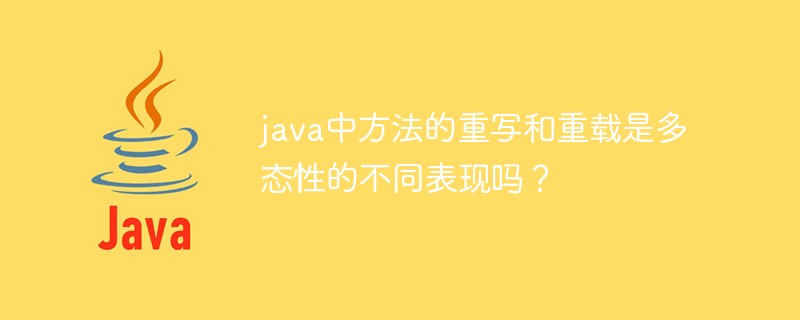 java中方法的重写和重载是多态性的不同表现吗？