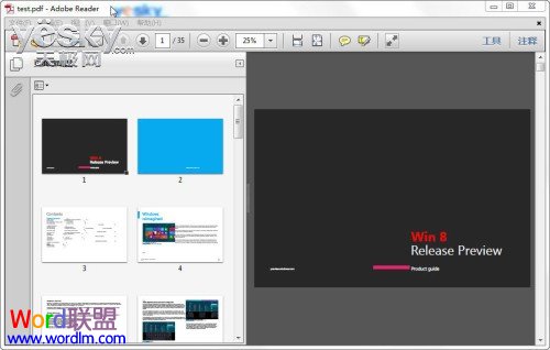 小程序预览PDF Word2013客户预览版 阅读、修改PDF文件更方便