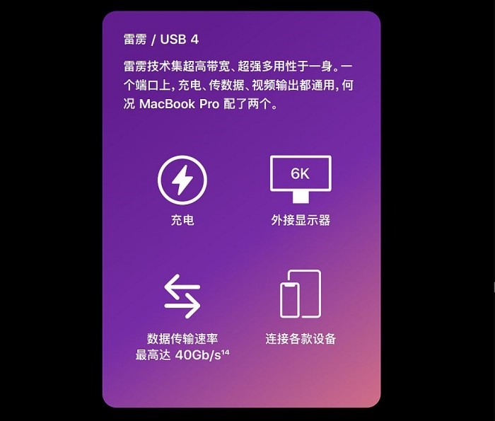 苹果 M1 是全球首款支持 USB4 规范的商用芯片