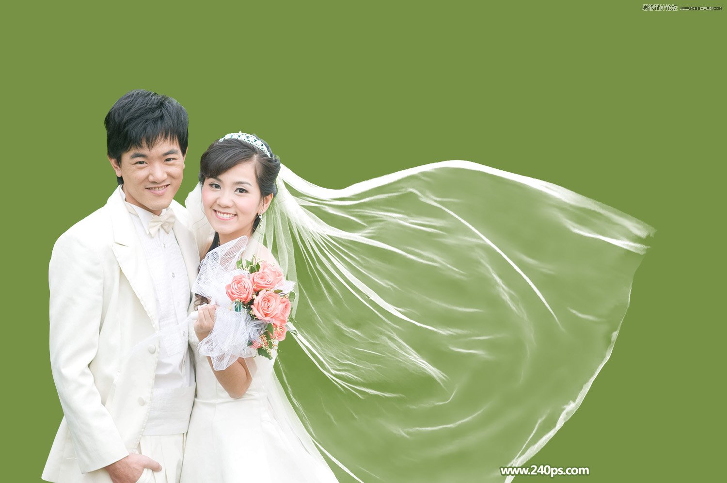 PS详解透明婚纱的抠图方法