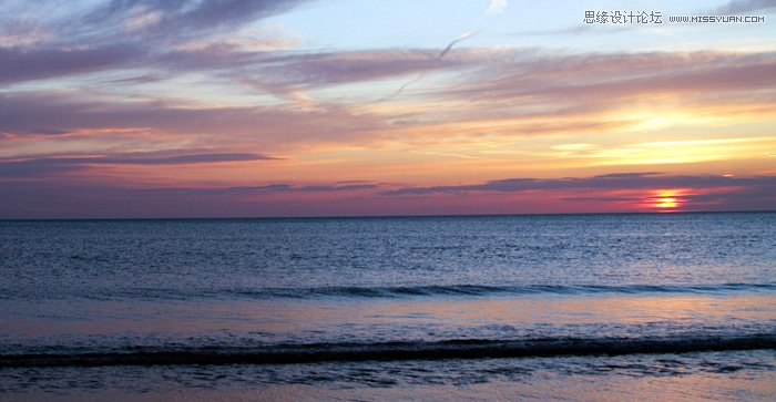 用PS给外景美女人像添加夕阳美景效果