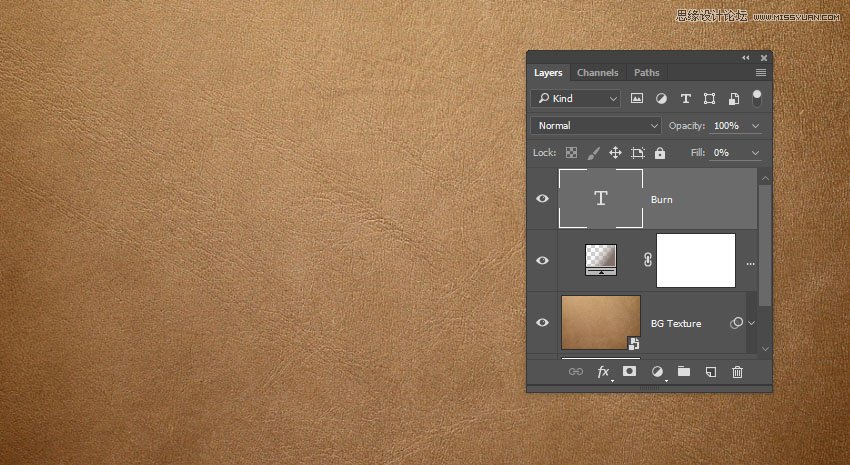 使用PS图层样式制作皮革艺术字