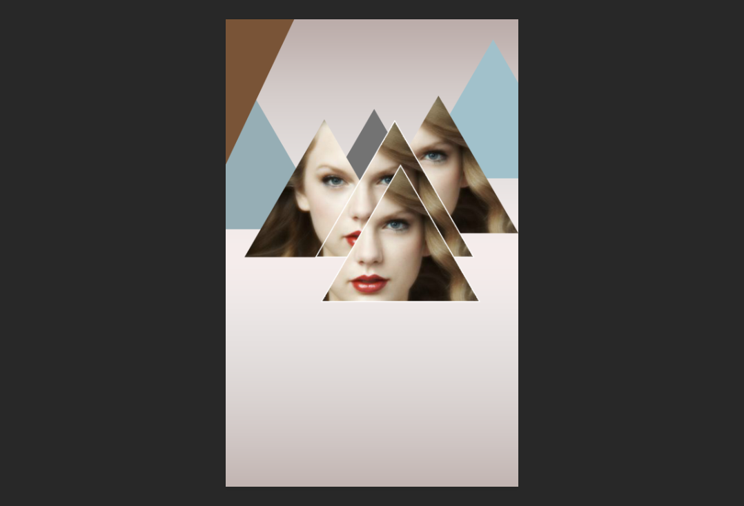 ps快速制作创意的几何人像海报教程