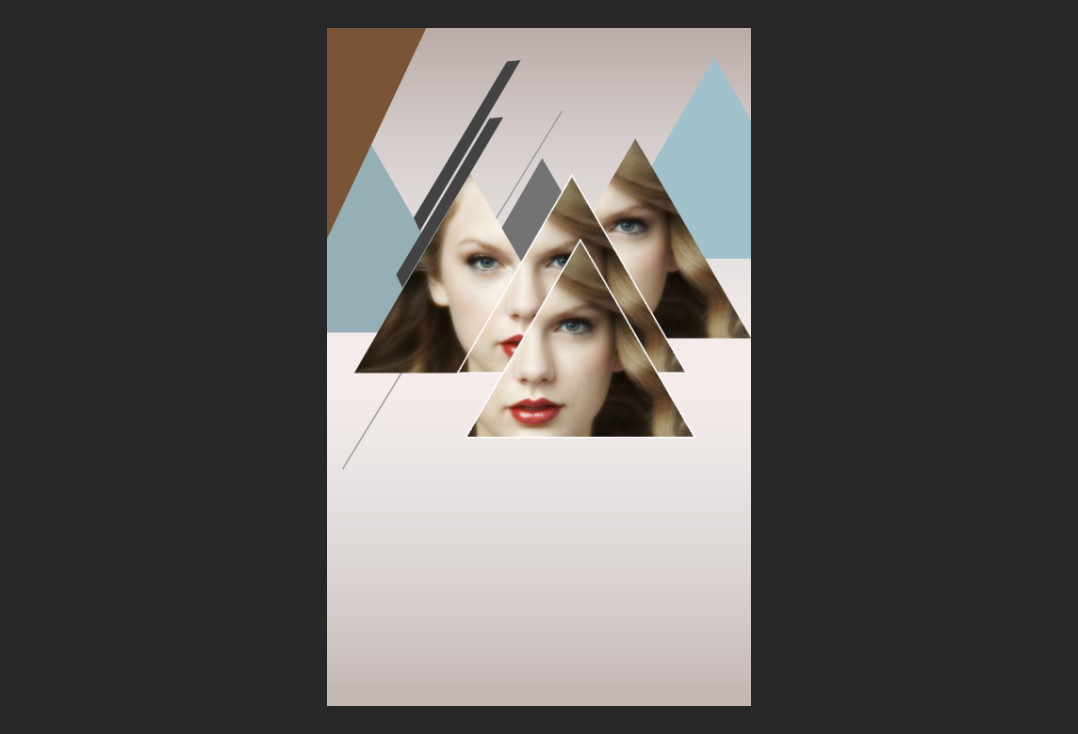 ps快速制作创意的几何人像海报教程