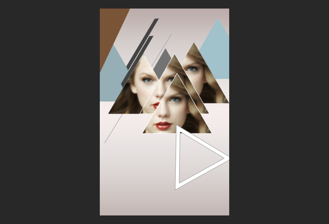 ps快速制作创意的几何人像海报教程