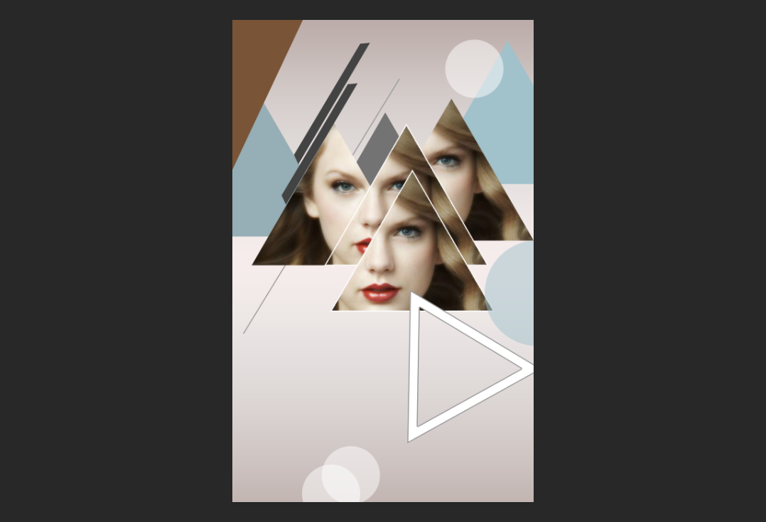 ps快速制作创意的几何人像海报教程