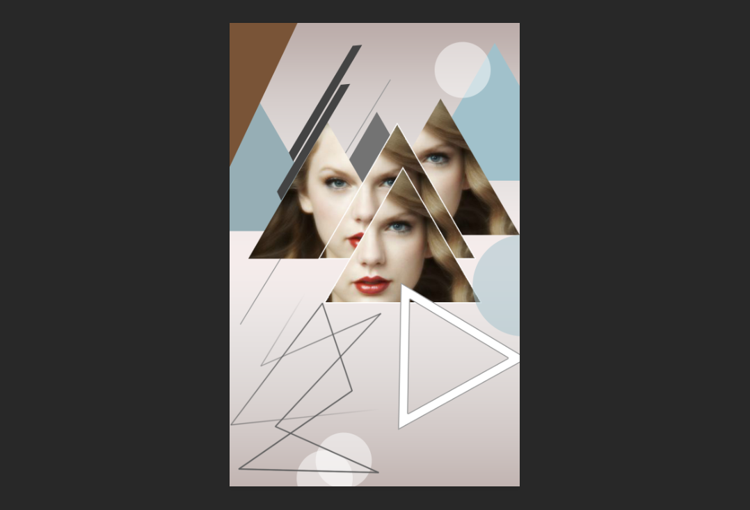 ps快速制作创意的几何人像海报教程