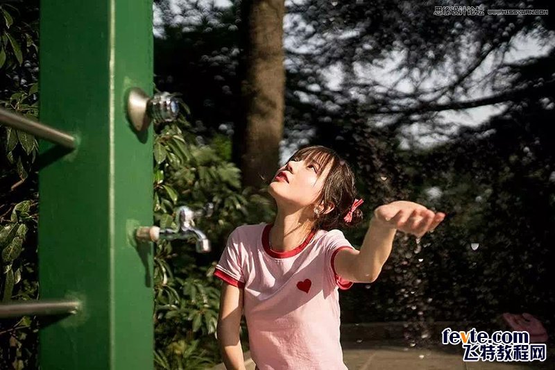 PS调出外景人像照片甜美的小清新效果