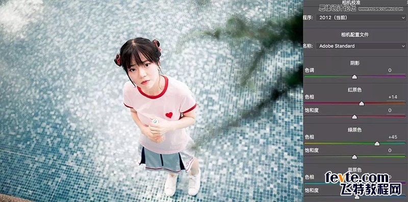 PS调出外景人像照片甜美的小清新效果