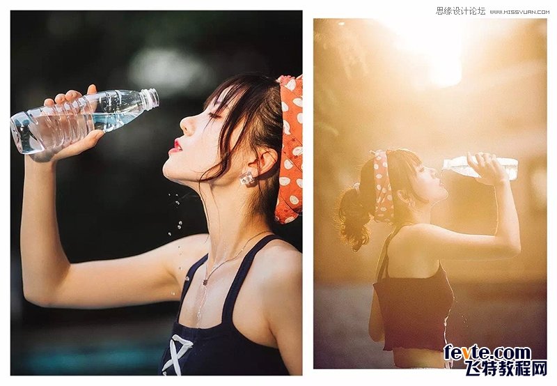 PS调出外景人像照片甜美的小清新效果