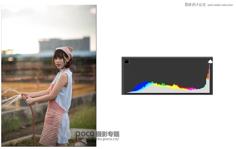 用PS调出外景人像照片甜美日系暖色调