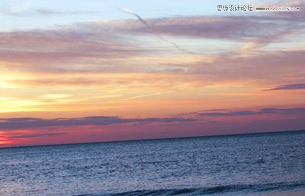 ps给人像照片添加唯美的夕阳景色