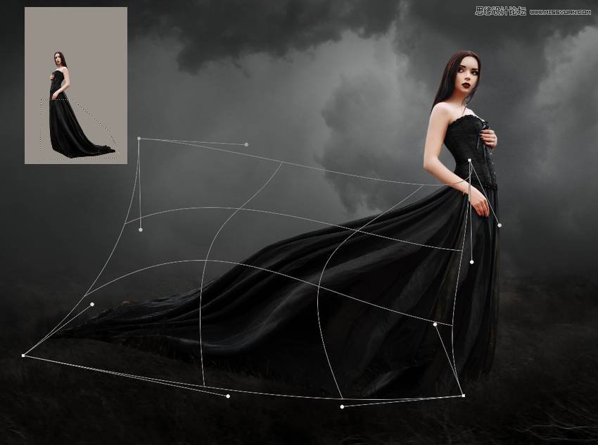 PS合成哥特风格的女巫场景图