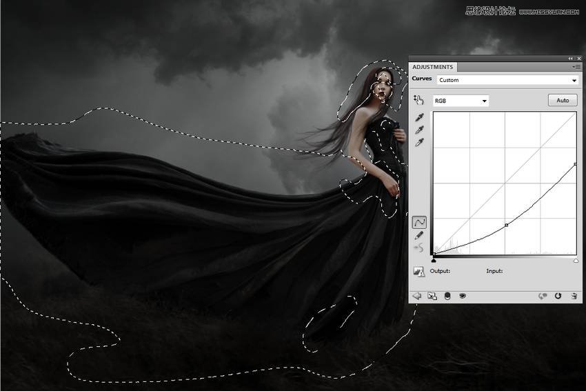PS合成哥特风格的女巫场景图