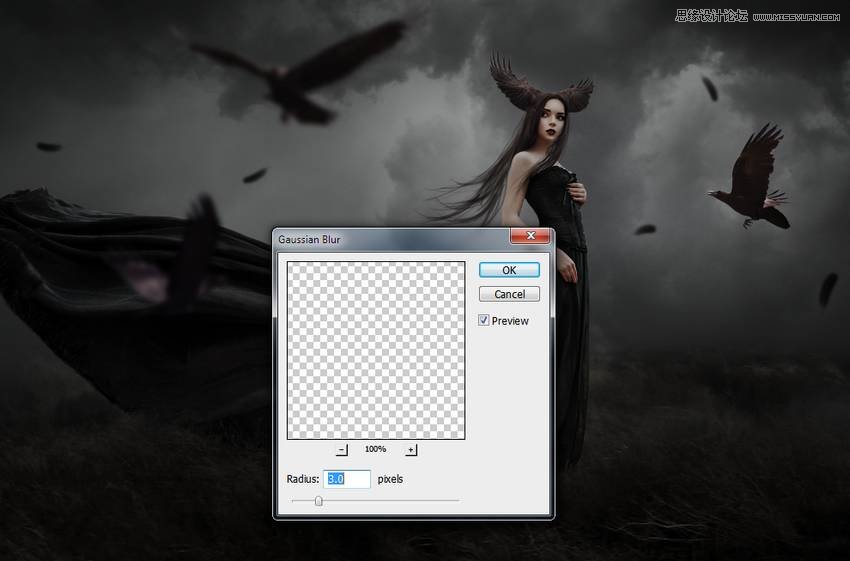PS合成哥特风格的女巫场景图