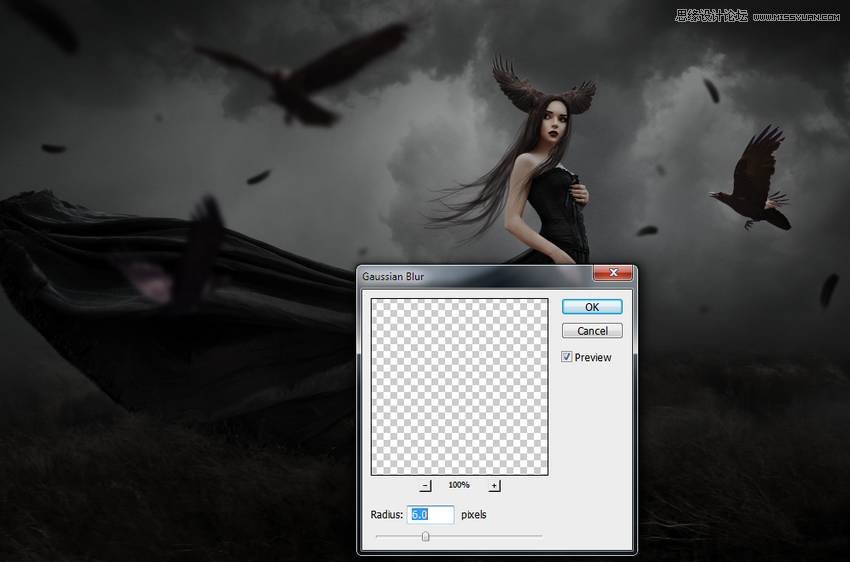 PS合成哥特风格的女巫场景图