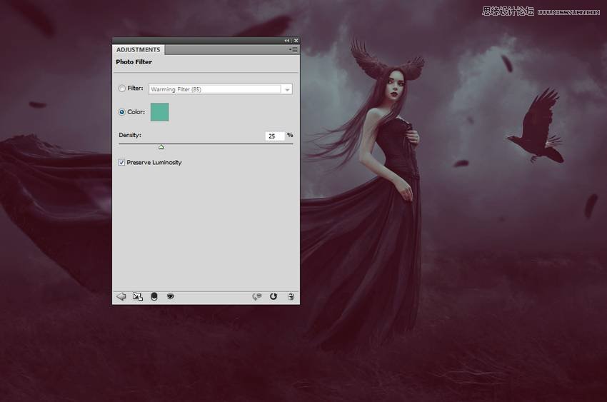 PS合成哥特风格的女巫场景图