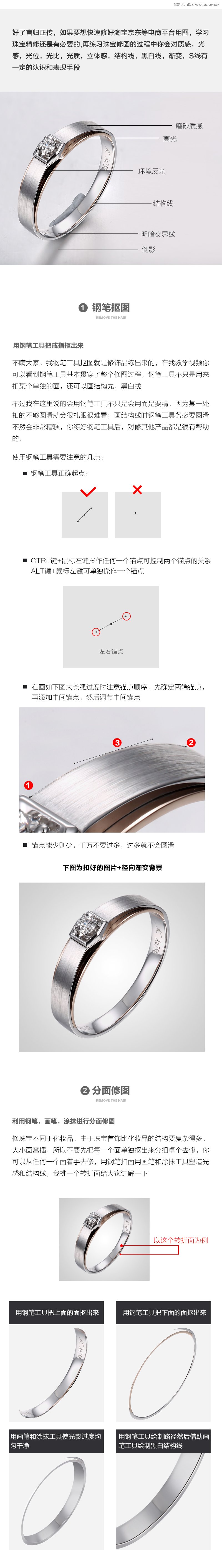 ps详细解析钻石戒指后期金属质感修复