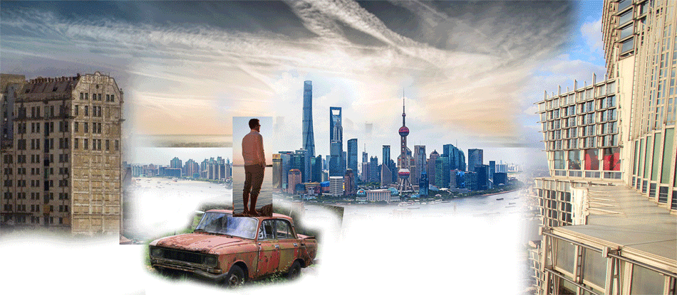 PS设计唯美的城市雪景效果图