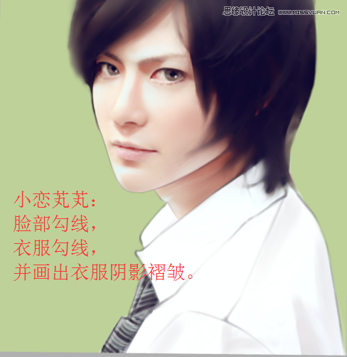 PS结合SAI给男生照片转手绘艺术效果