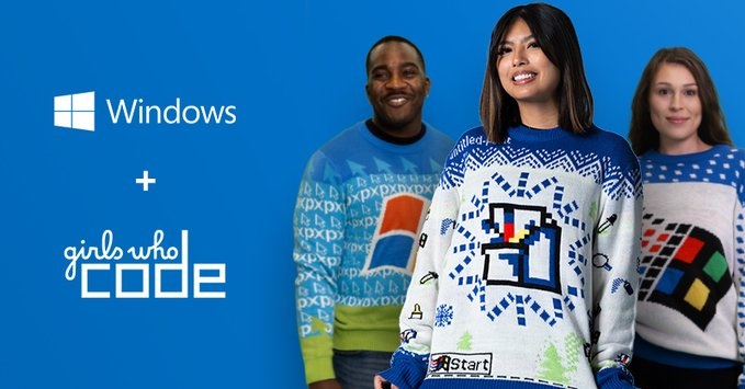 微软正销售三款 Windows Ugly 丑陋毛衣：画图、XP、95
