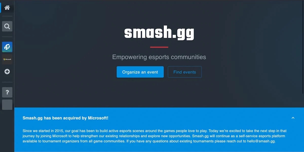 强化电竞方面业务 微软收购电竞平台Smash.gg