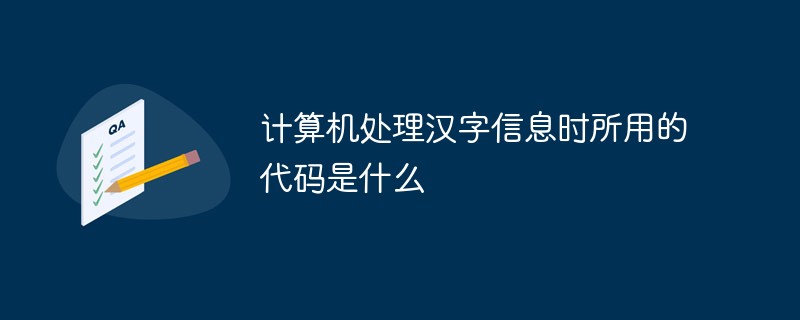 计算机处理汉字信息时所用的代码是什么