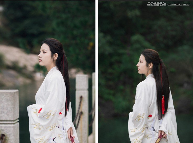 用ps把古装写真照片去除多余的元素