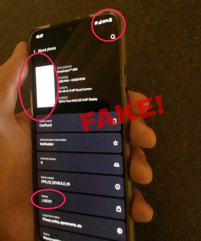 疑似一加9真机曝光:骁龙888/120Hz高刷屏