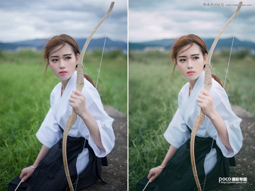 PS调出人像照片后期甜美通透肤色效果