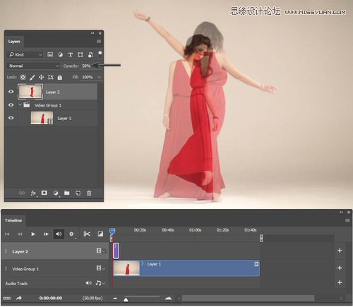 ps合成创意风格的人像幻影效果