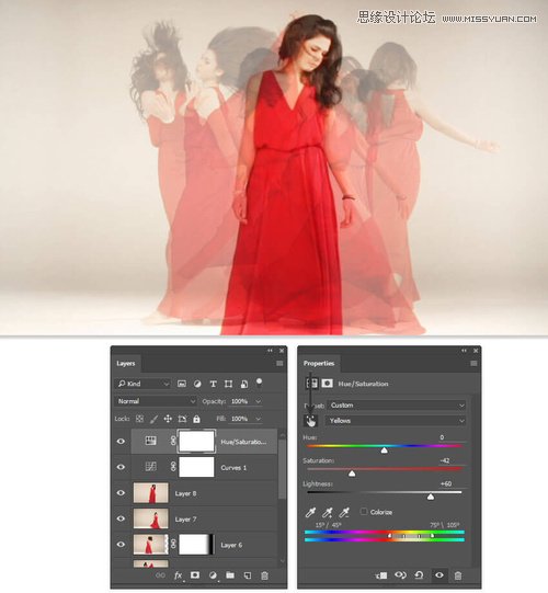 ps合成创意风格的人像幻影效果