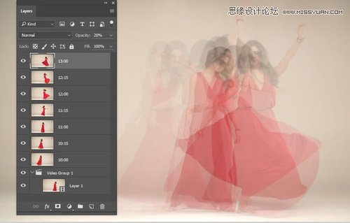 ps合成创意风格的人像幻影效果