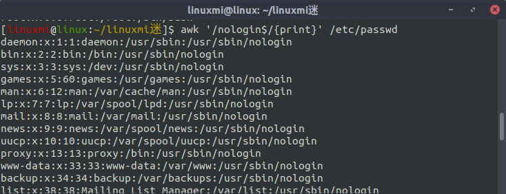 Linux常用命令 awk 入门基础教程