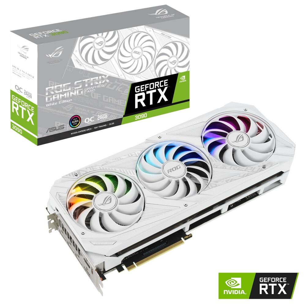 全白设计，华硕推出新款 ROG Strix RTX 3090、3080、3070 显卡