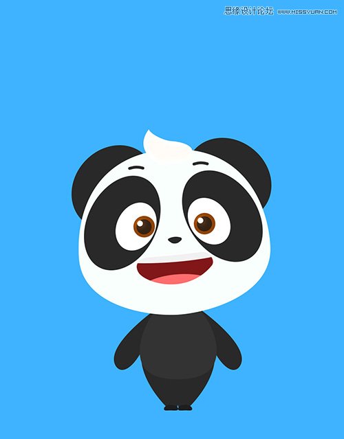 用PS绘制萌萌可爱的3D卡通熊猫