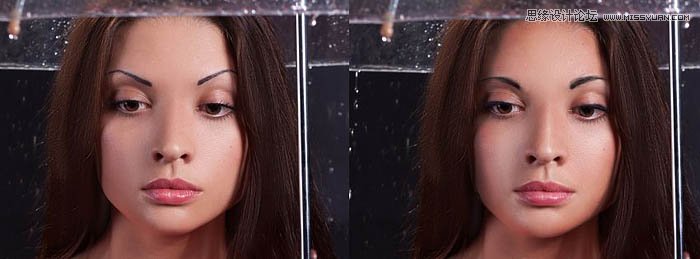 用ps给欧美打伞的人像照片添加夜景效果