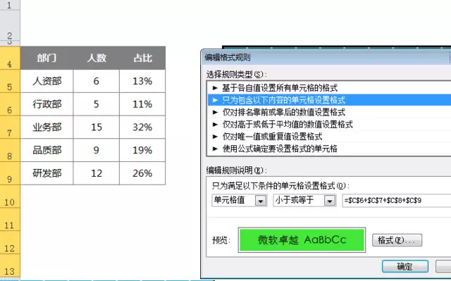 excel条件格式堆积图利用Excel条件格式做图表——占比堆积图