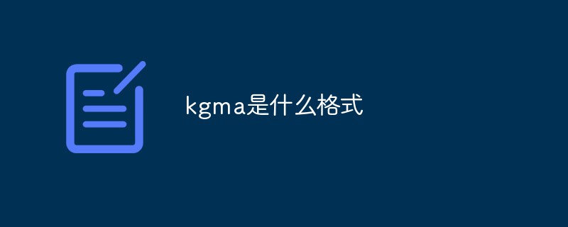kgma是什么格式