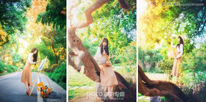 PS调出外景人像照片唯美梦幻效果