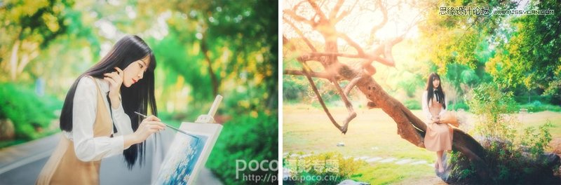 PS调出外景人像照片唯美梦幻效果