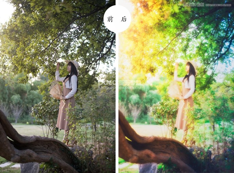 PS调出外景人像照片唯美梦幻效果