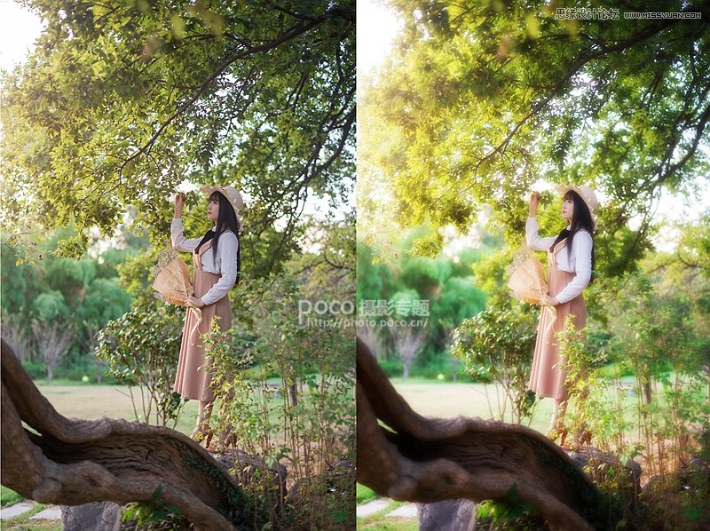 PS调出外景人像照片唯美梦幻效果