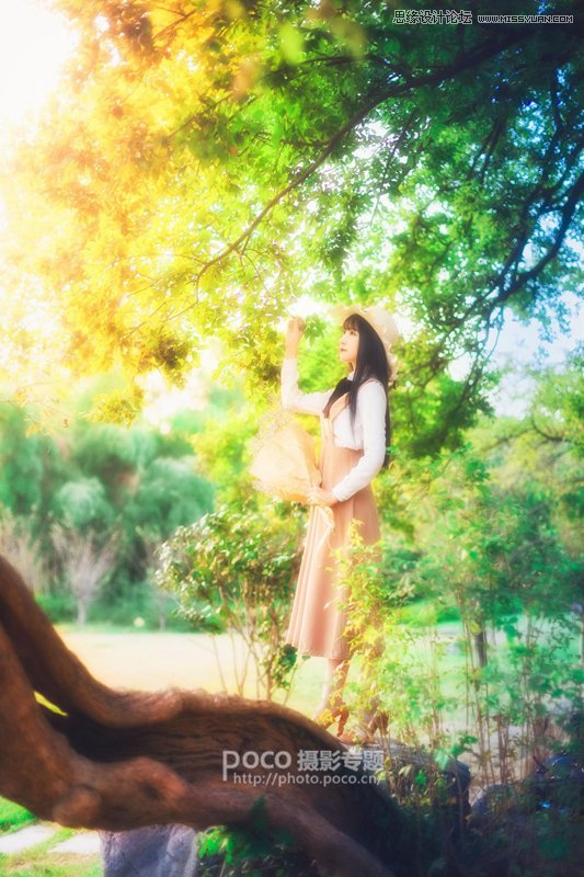 PS调出外景人像照片唯美梦幻效果