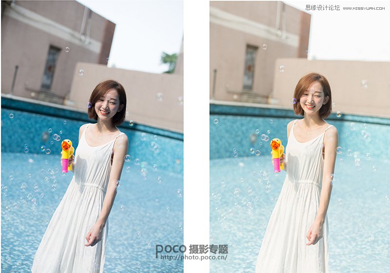 用PS调出外景美女照片甜美小清新效果