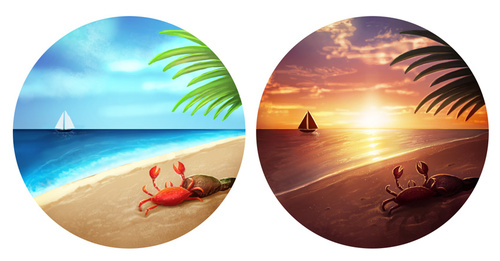 用PS给同一张照片转换成不同的场景效果