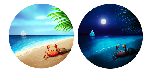 用PS给同一张照片转换成不同的场景效果